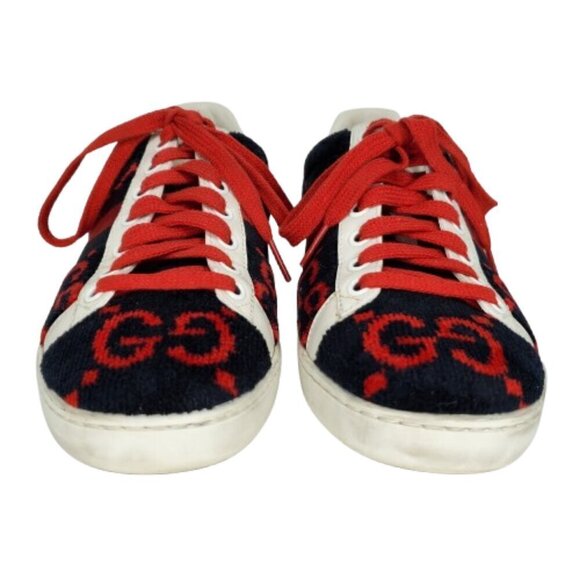 Gucci Ace GG Terry Cloth Lace Up Sneakers - Picture 3 of 10